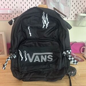 Vans Black and White Checkered Backpack NWT